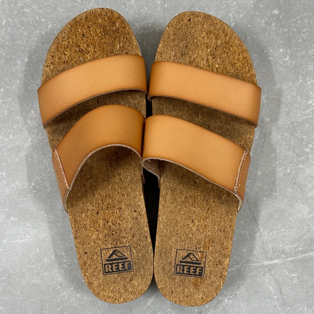 Reef Vista Hi Platform Slide Sandals color natural
